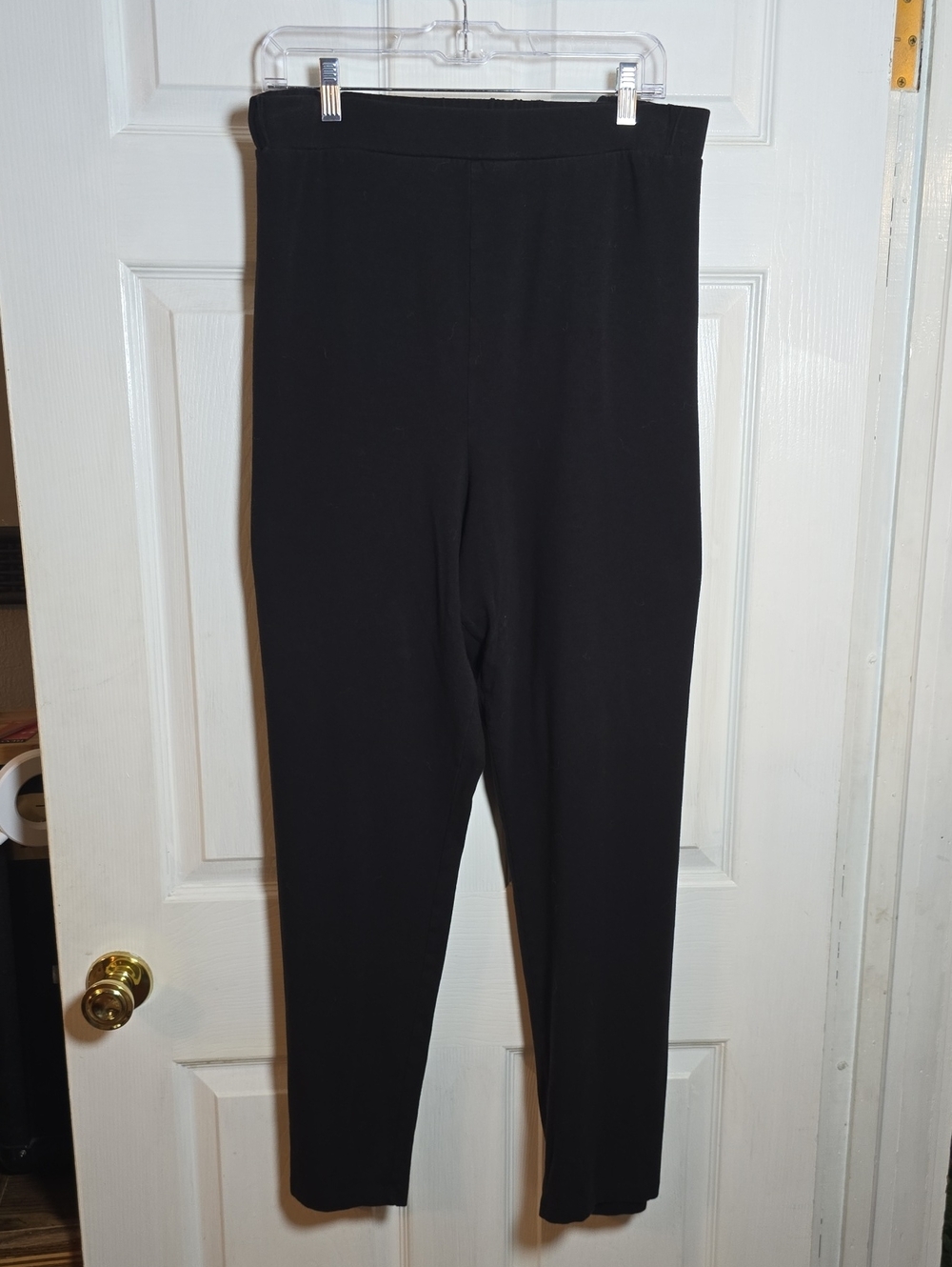 Terra & Sky 4X Solid Black Pull-On Leggings